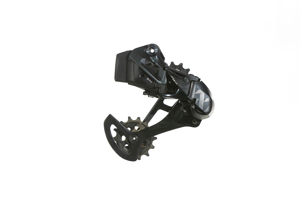 El cambio trasero SRAM XX1 AXS inalámbrico y electrónico.