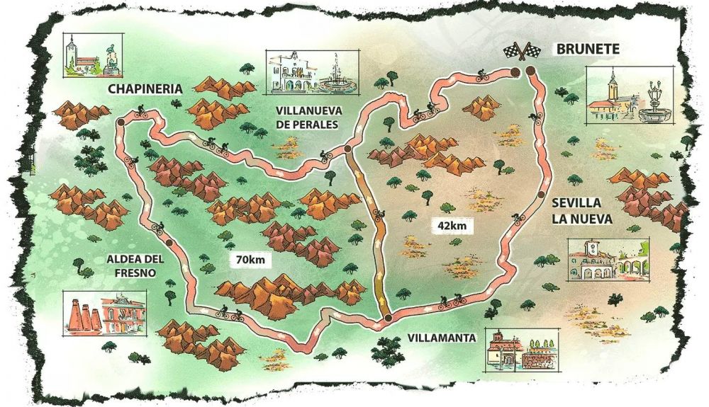 Recorrido de Gravelers 2020. Dos opciones: 42 km o 70 km.