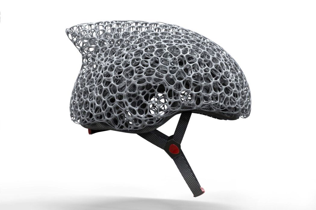 Casco Voronoi fabricado con impresión 3D