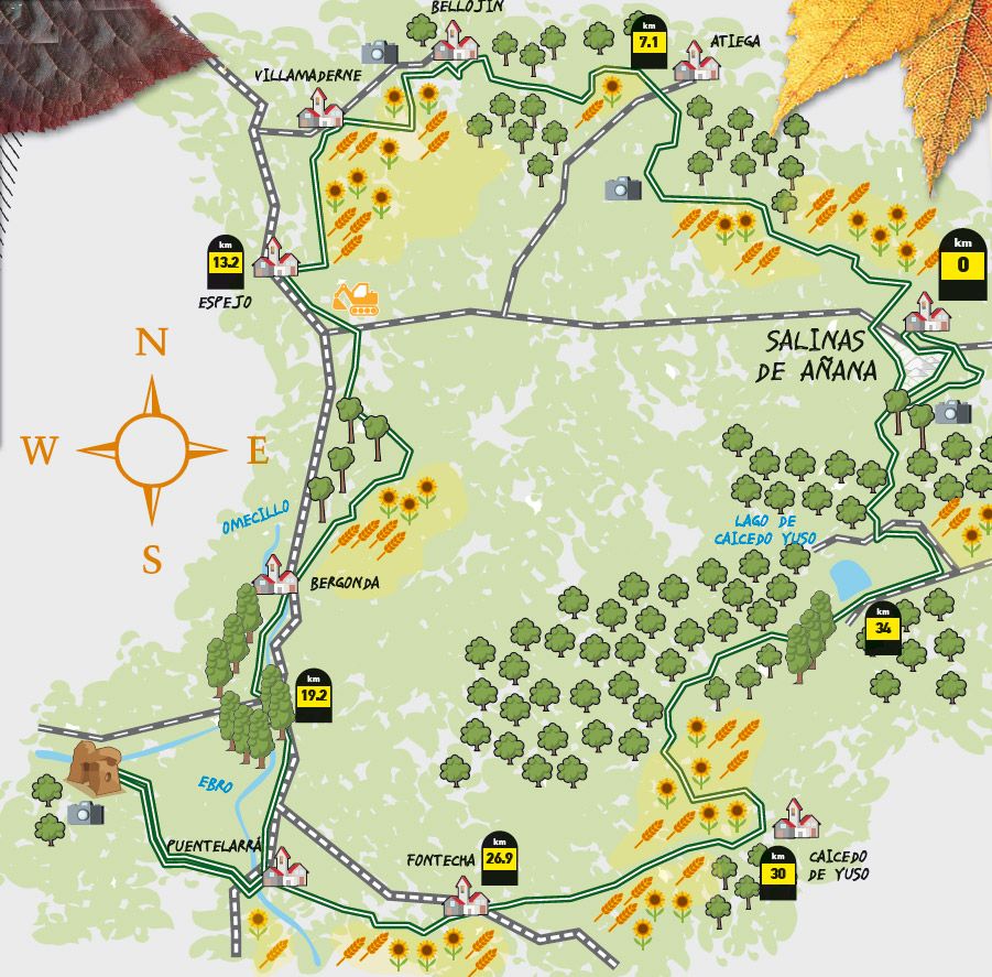 Mapa ruta Salinas de Añana