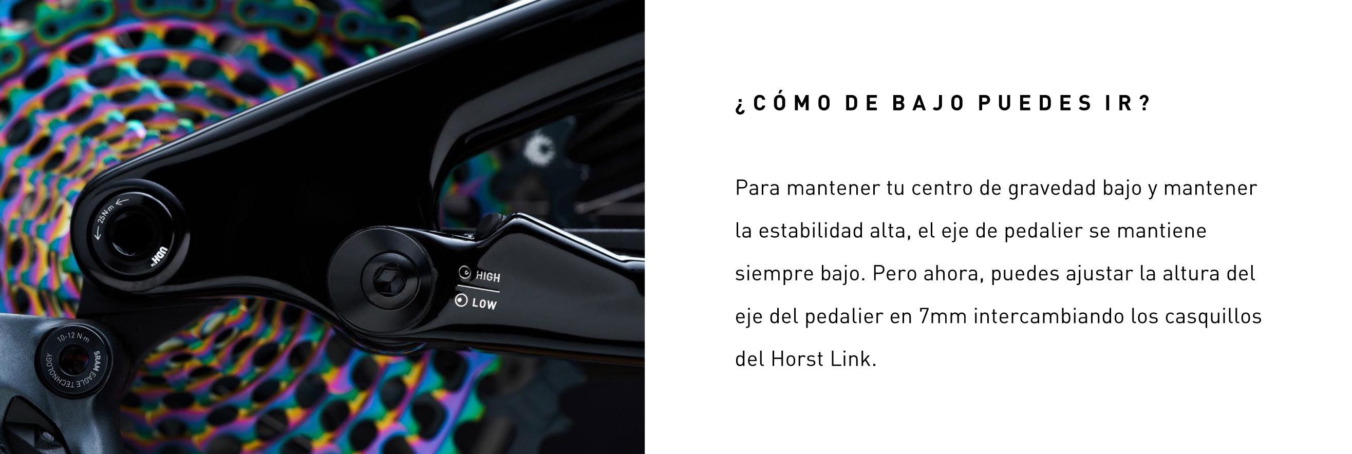 A través de estos "flipchip" en las vainas, se puede variar la altura del pedalier 7 mm. 