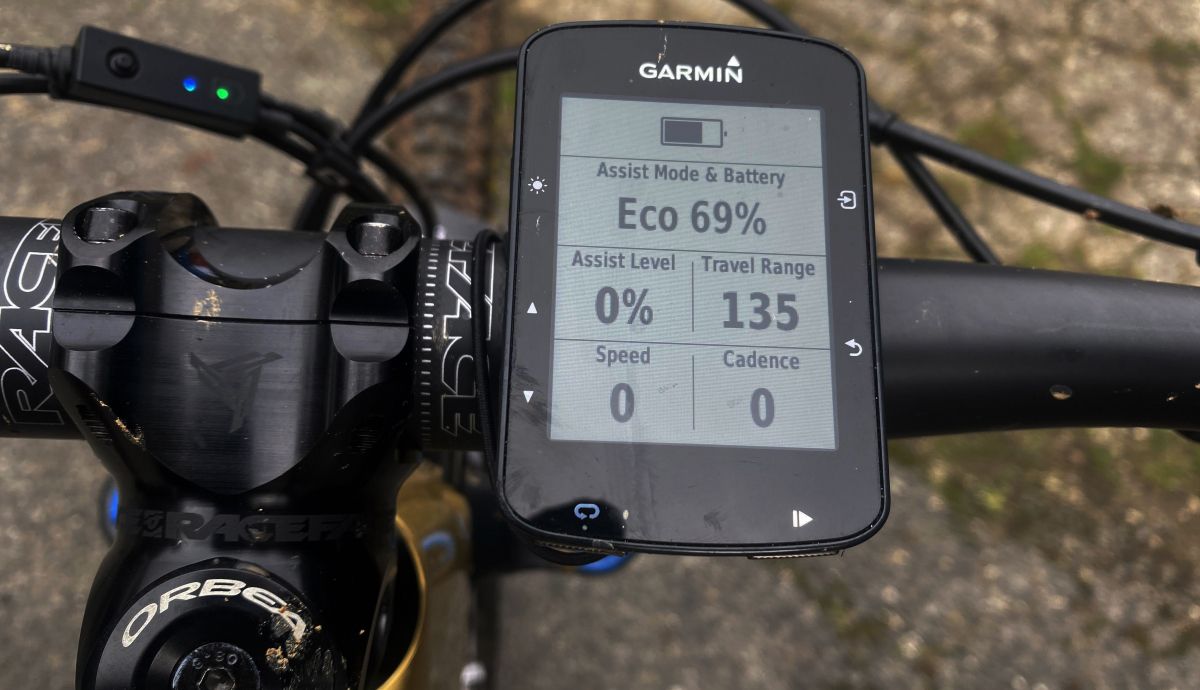 Con la app Orbea Rise podrás ver el porcentaje exacto de batería, el modo, cadencia y el alcance aproximado en kilómetros