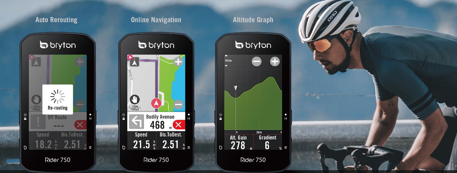 Bryton Rider 750. Nuevo GPS con búsqueda por voz navegacion online