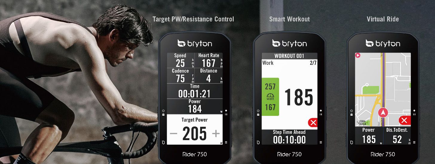 Bryton Rider 750. Nuevo GPS con búsqueda por voztrainer control