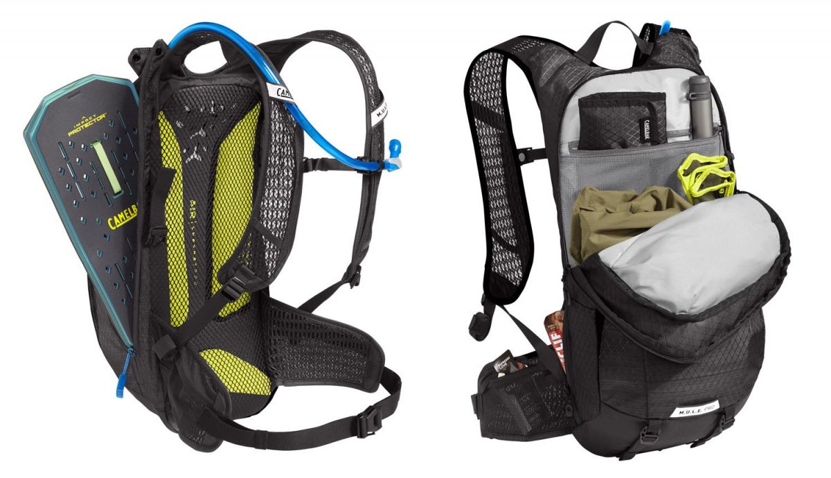 Camelbak Mule Pro 2021 es compatible con CamelBak Impact Protector™, los paneles de protección dorsal para evitar lesiones en las caídas