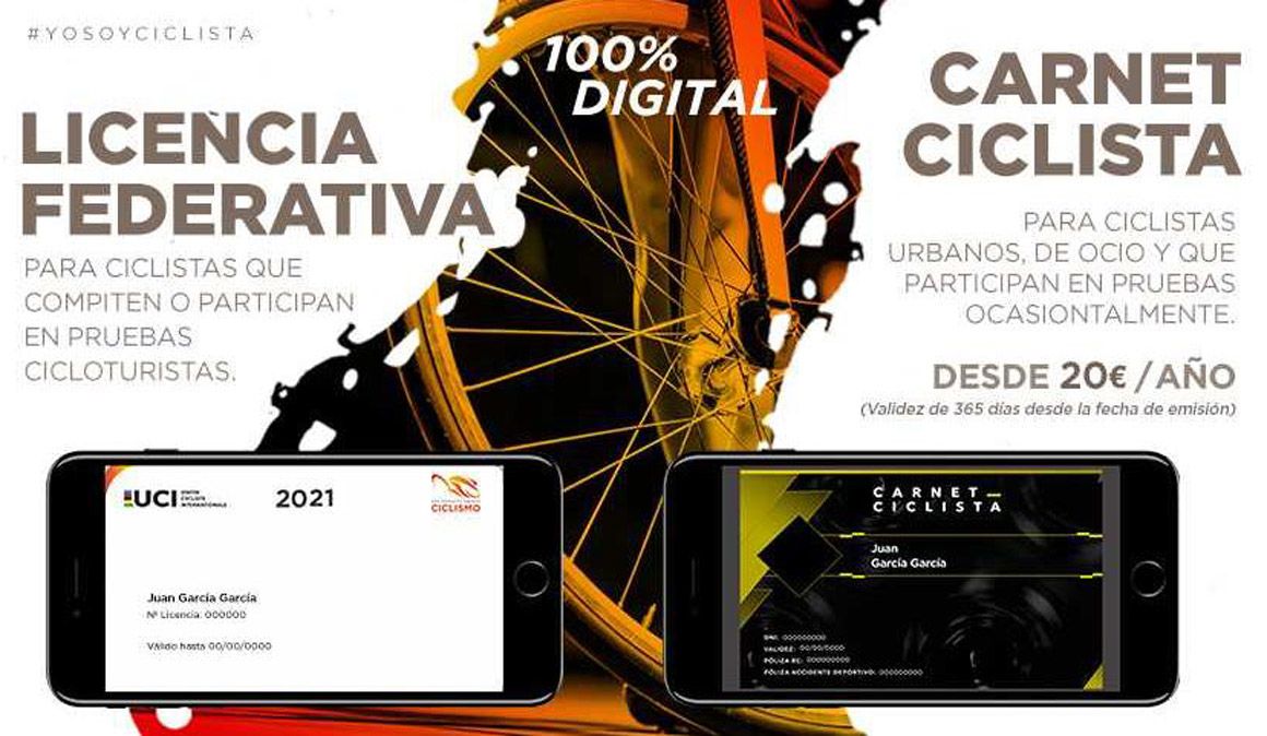 La licencia y carnet ciclistas serán digitales