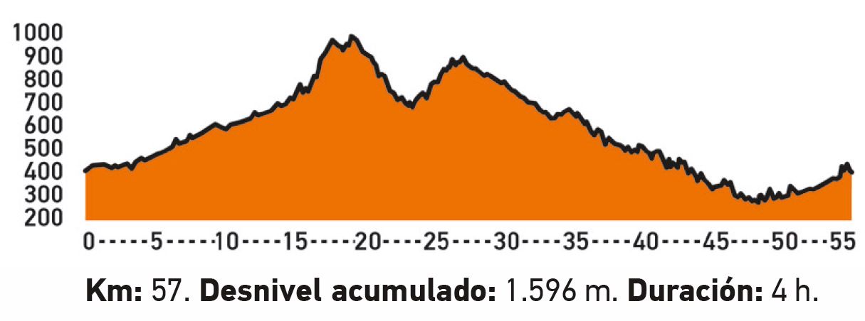 10 rutas MTB con track GPS para hacer en primavera perfil Ruta por el desierto