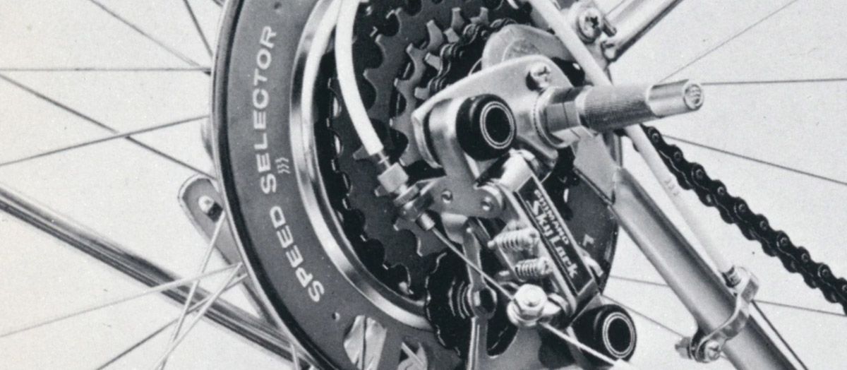 20 productos Shimano. 1968. Sistema de cambio automático en buje