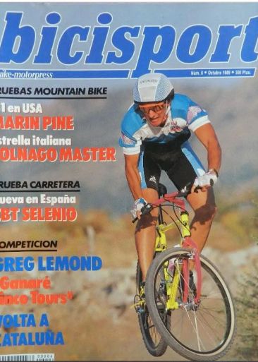 Juan Ramón Tardío "Falcao" en la portada de Bicisport de octubre de 1989.