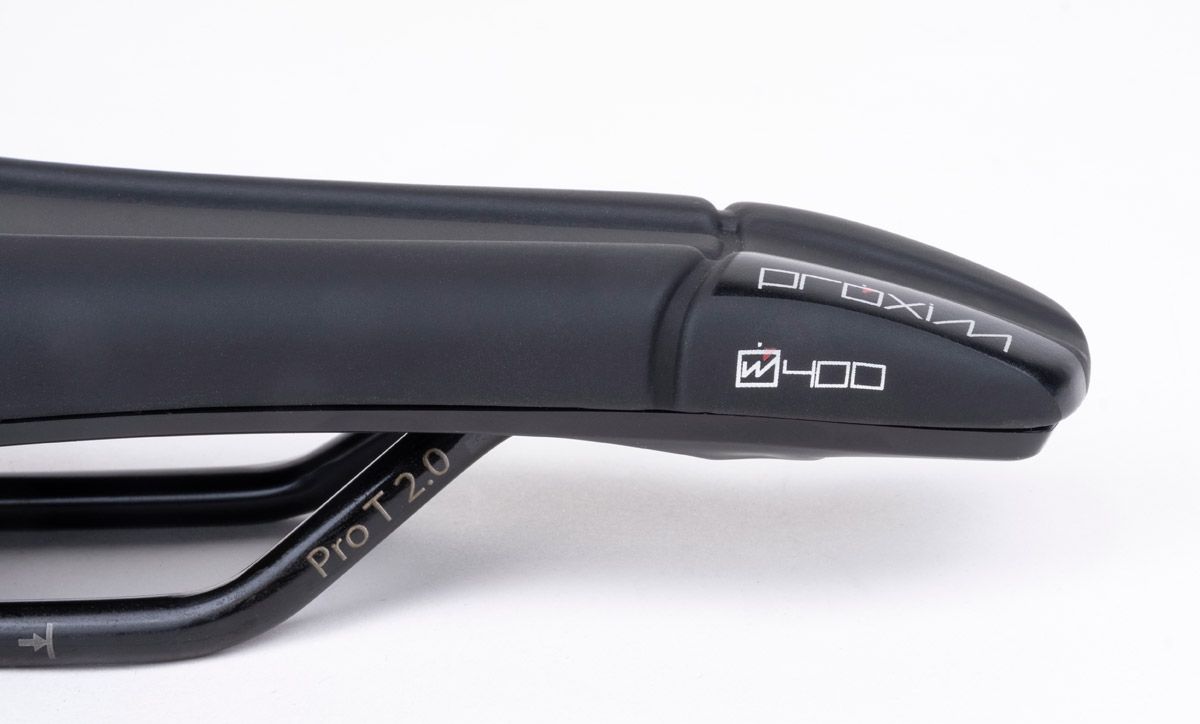 Proxim W400. El sillín de altas prestaciones para e bike y all mountain. Detalle punta