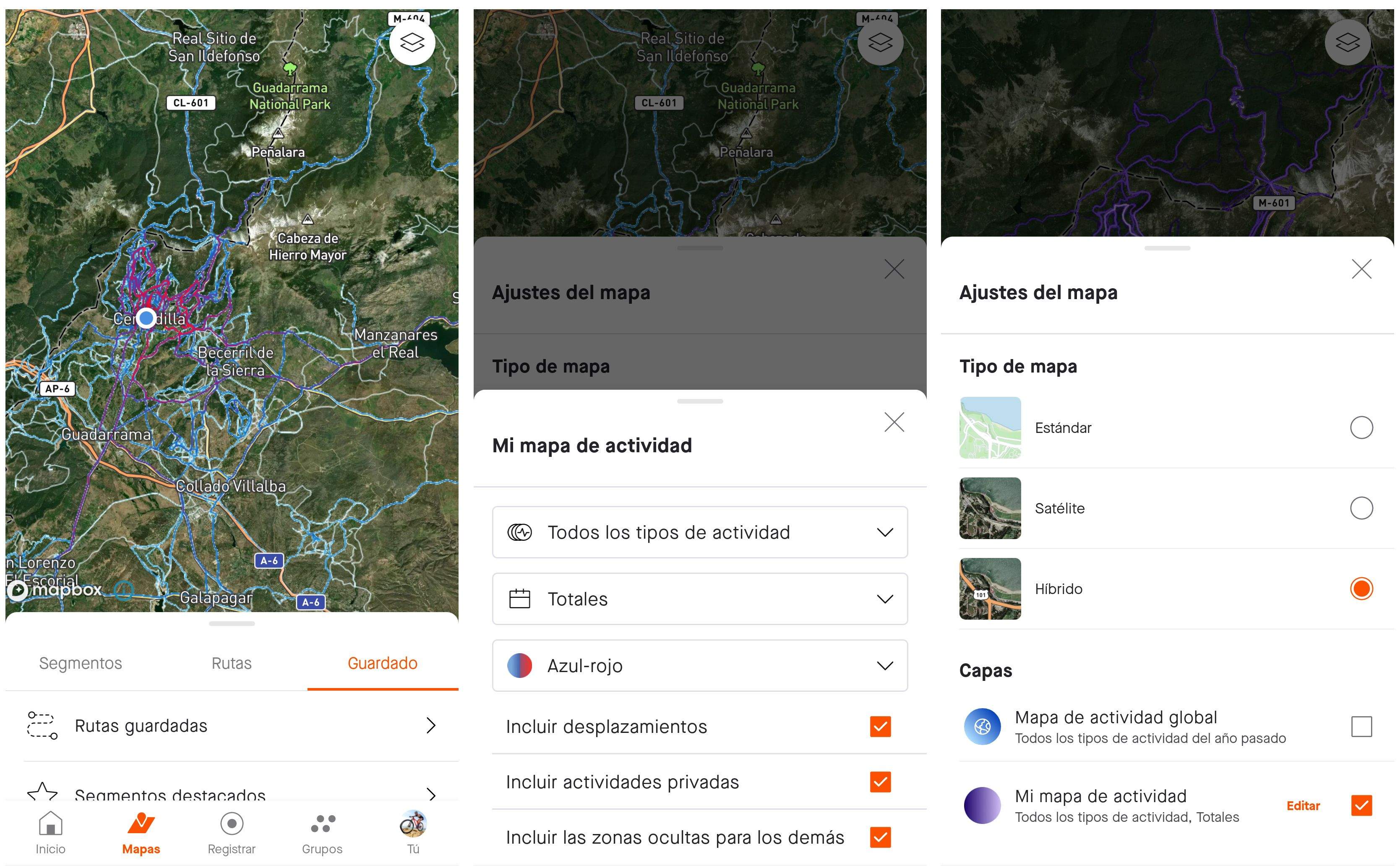 Mapa de Actividad Personal de Strava