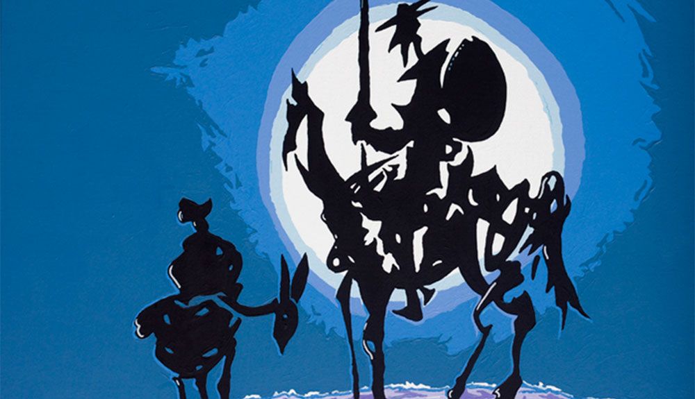 Don Quijote y Sancho hacia las estrellas