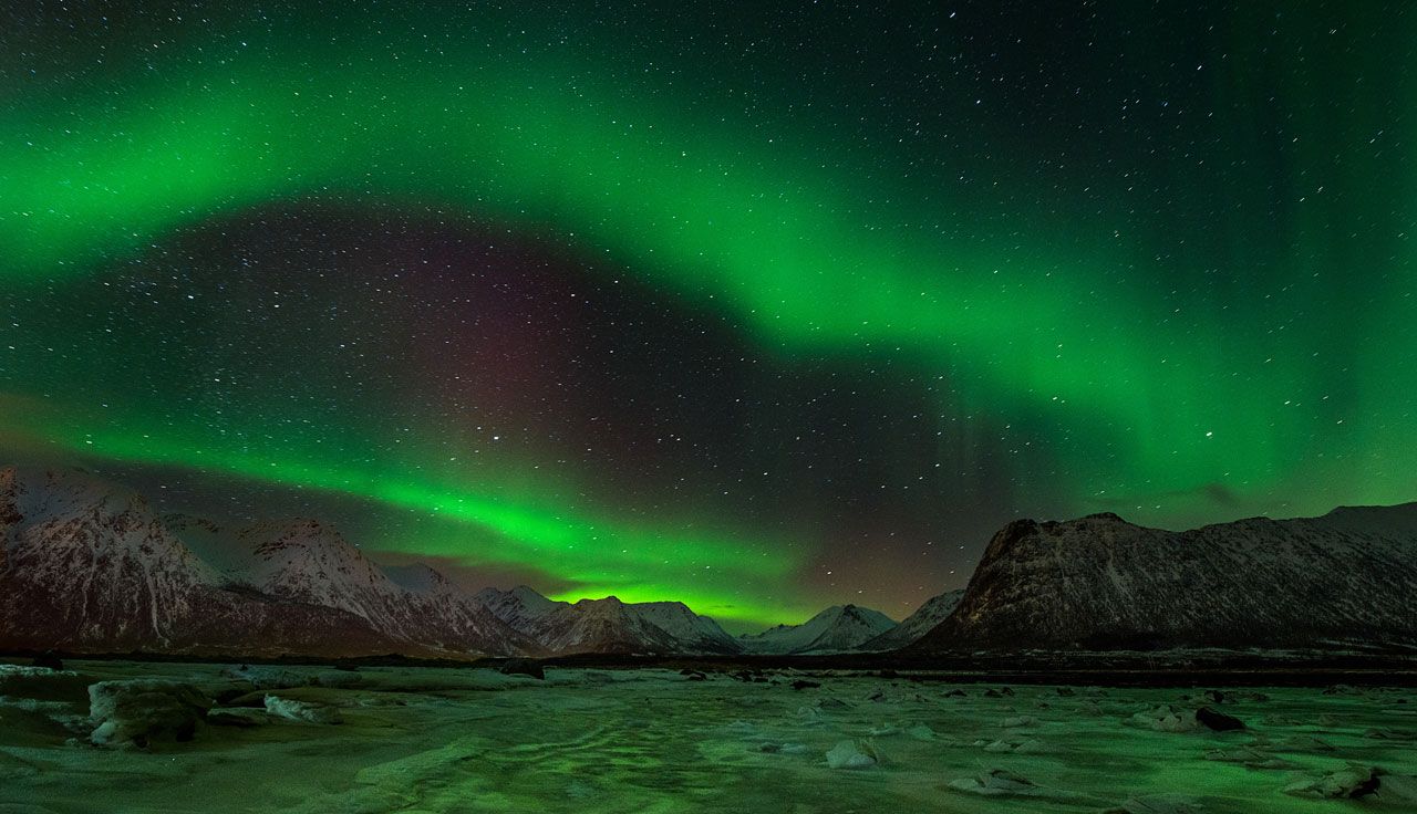 Auroras Boreales en el norte de Europa