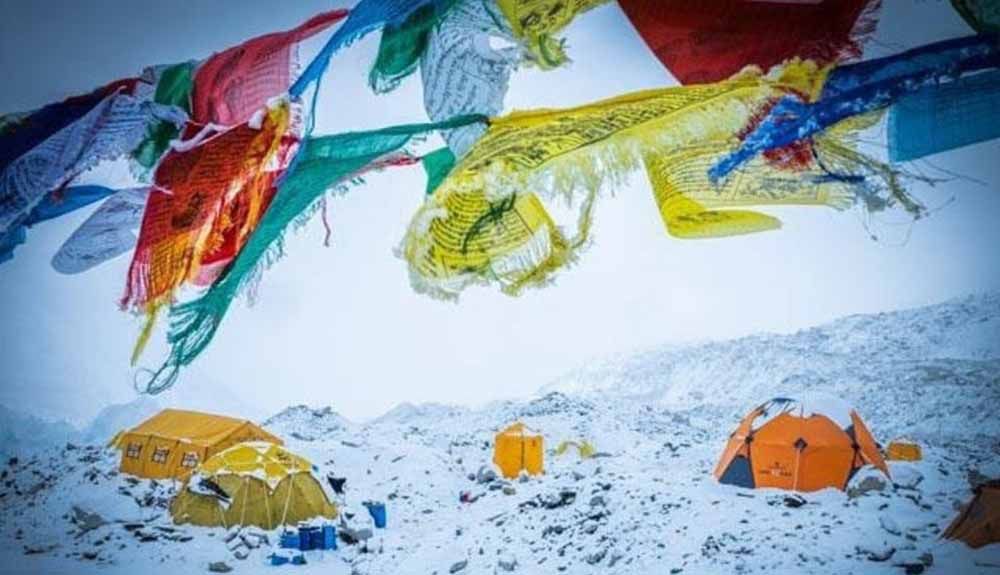 Campo Base del Everest esta mañana. Foto: Diego Martínez Campo Base del Everest esta mañana. Foto: Diego Martínez
