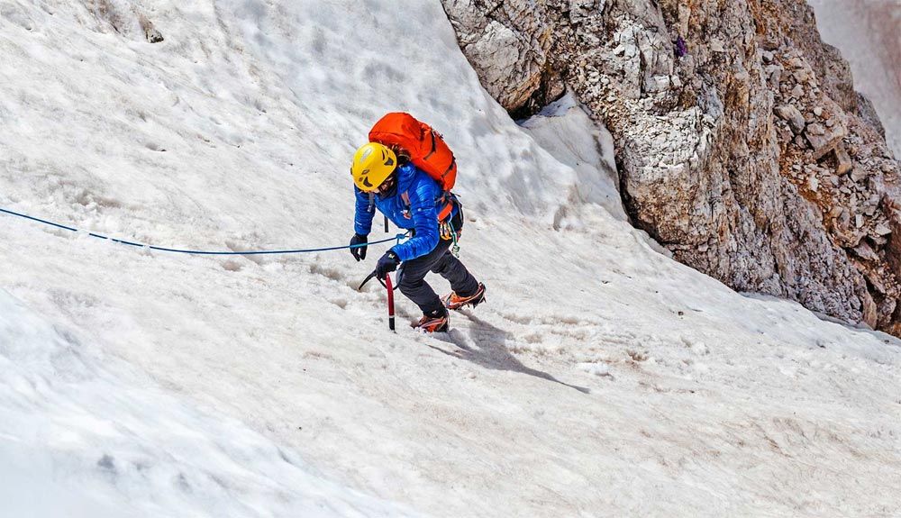 Técnica básica de progresión con crampones Técnica básica de progresión con crampones