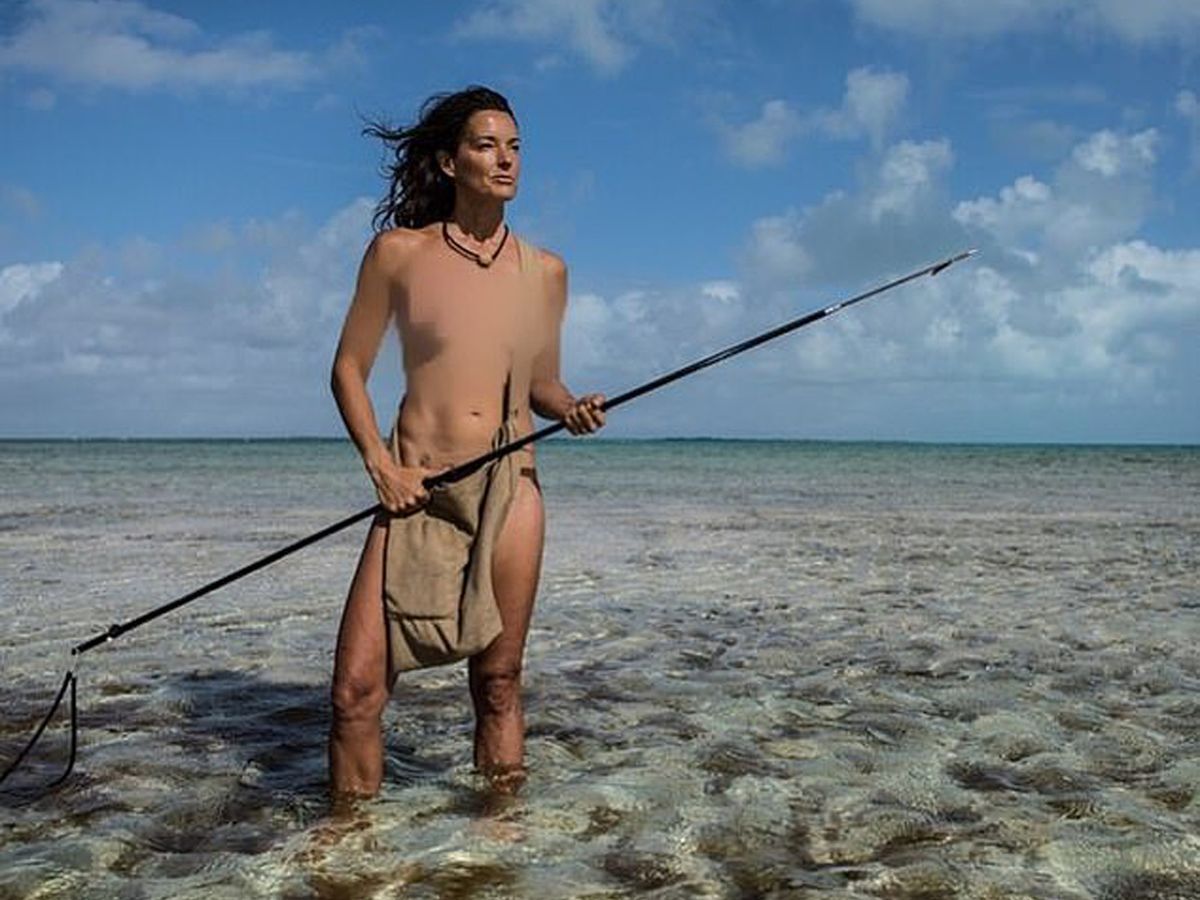 Ky Furneaux durante el rodaje de "Naked and Afraid".