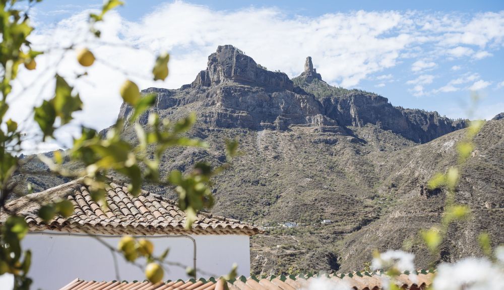 El Roque Nublo desde Tejeda.