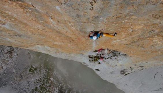 Gorka Karapeto durante la ascensión de Orbayu en 2017