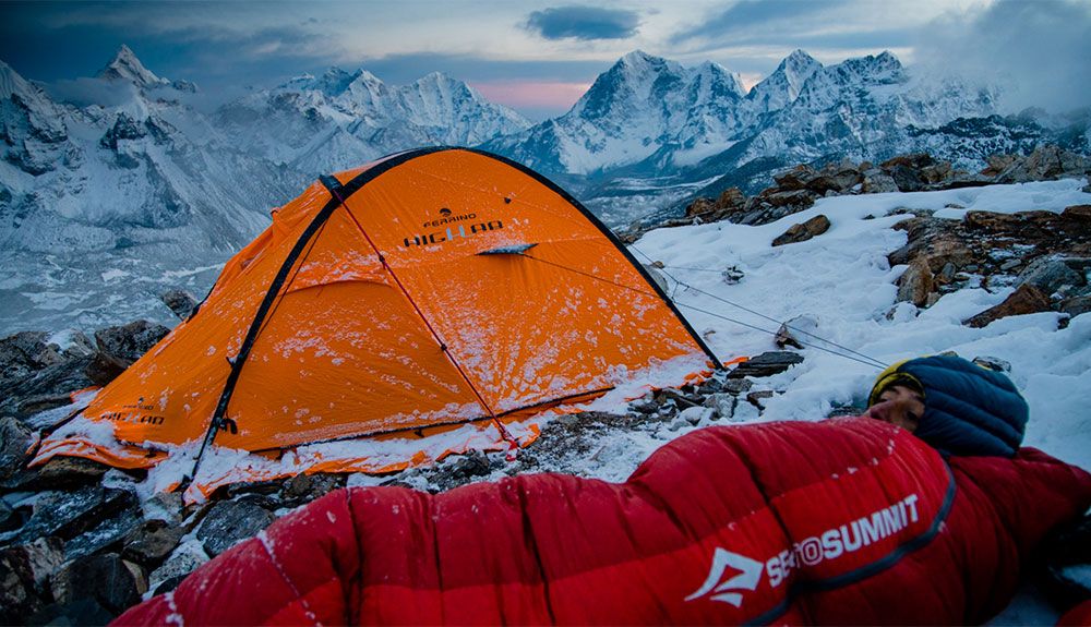 Alex Txikon pasará esta noche en el C1 del Everest. Foto: Sendoa Elejalde