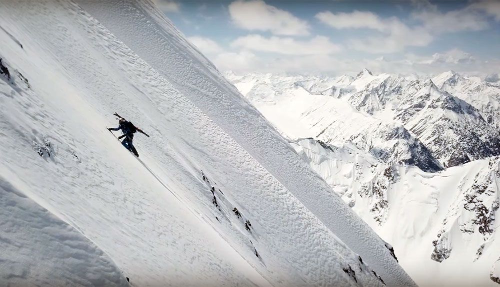 Andrzej Bargiel durante el primer ascenso y descenso del Yawash Sar II
