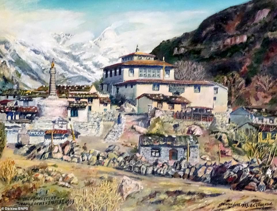 Salen a la luz unas pinturas inéditas de Edmund Hillary