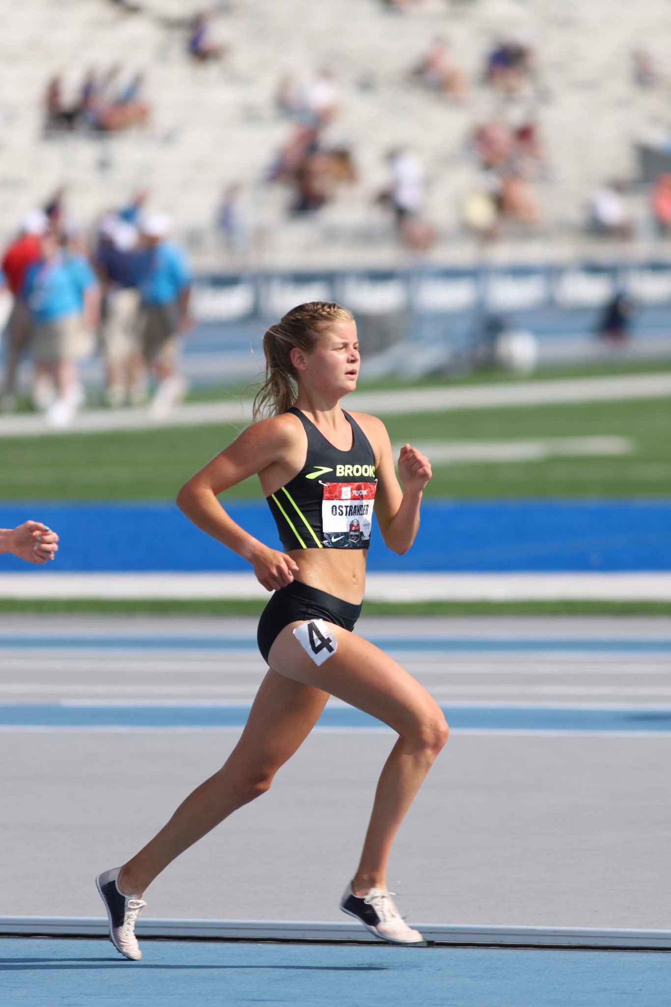 Una imagen de Allie Ostrander en 2019, cuando se clasificó para el Campeonato del Mundo de Doha. BROOKS.