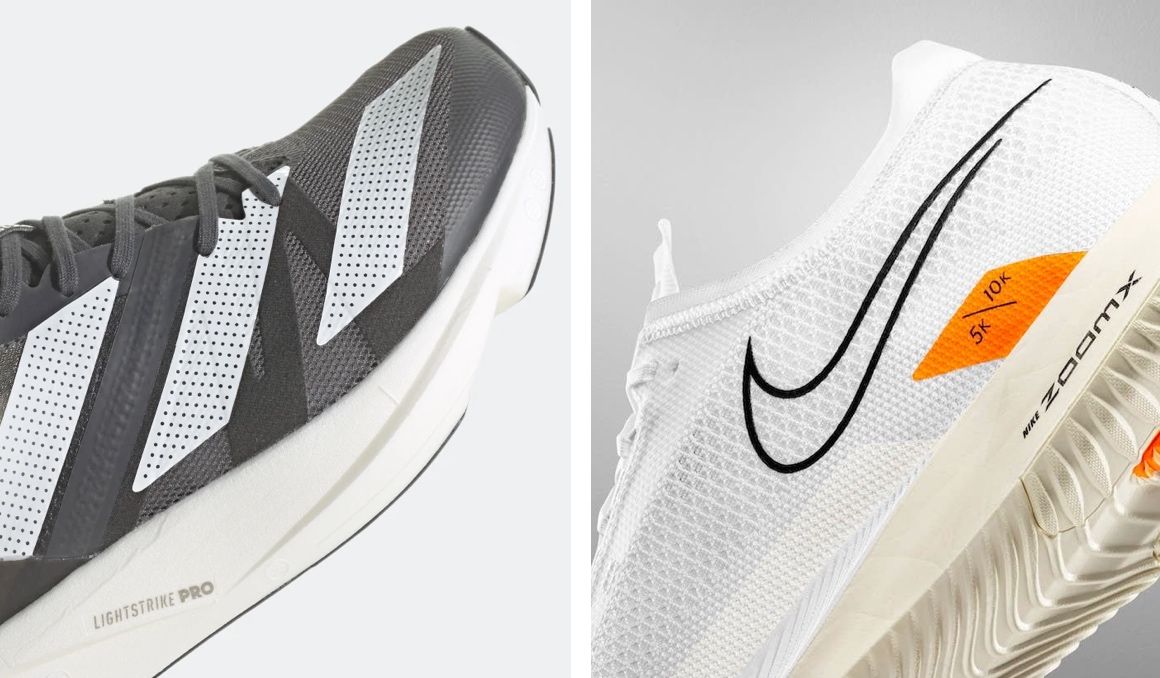 Comparativa entre las adidas Adizero Takumi Sen 8 y las Nike ZoomX Streakfly. Comparativa entre las adidas Adizero Takumi Sen 8 y las Nike ZoomX Streakfly.