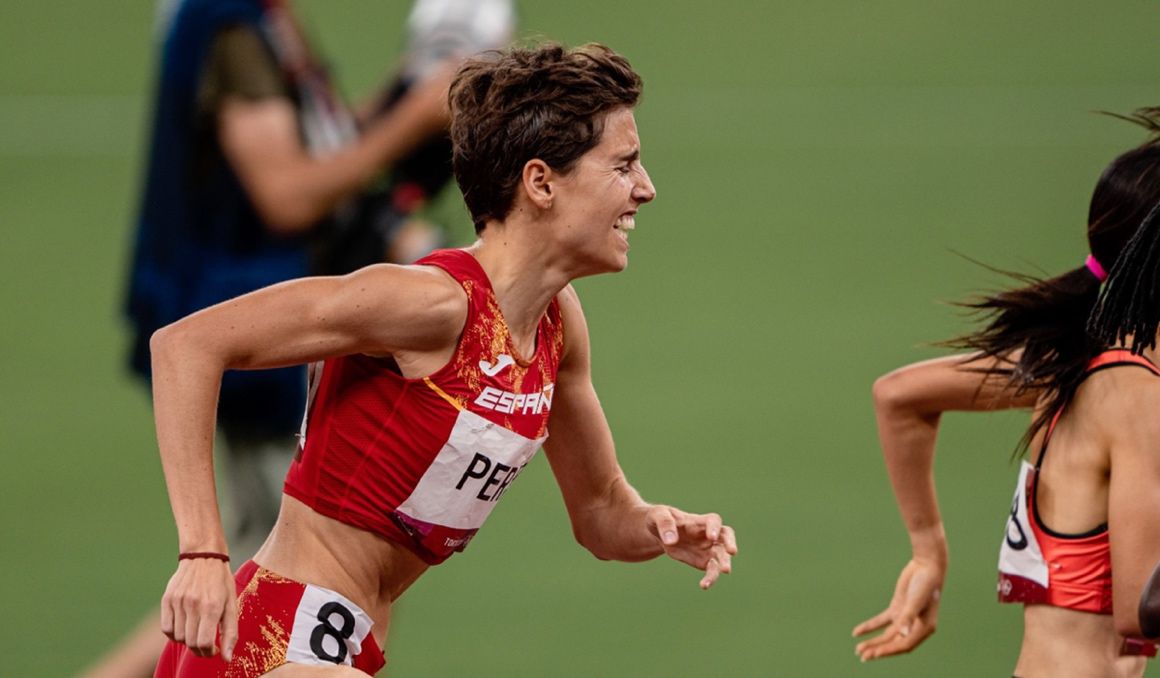 La última vez que Marta Pérez defendión la camiseta de España Atletismo fue en la final de los Juegos Olímpicos de Tokio. SPORTMEDIA. La última vez que Marta Pérez defendión la camiseta de España Atletismo fue en la final de los Juegos Olímpicos de Tokio. SPORTMEDIA.