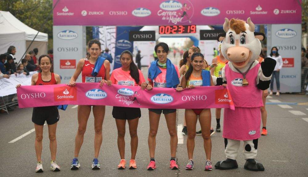 Cinco primeras clasificadas de la Carrera de la Mujer de Valencia 2022