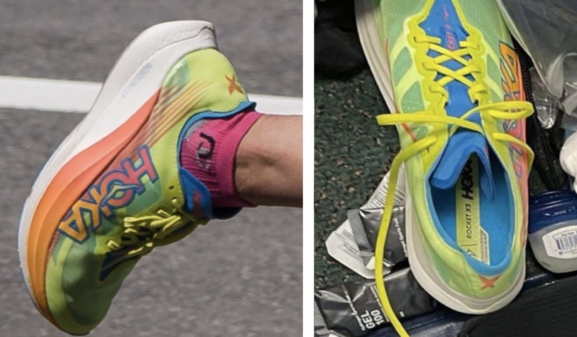 Así son las HOKA Rocket X 2 que calzó Stephanie Bruce en el Maratón de Boston 2022. Así son las HOKA Rocket X 2 que calzó Stephanie Bruce en el Maratón de Boston 2022.