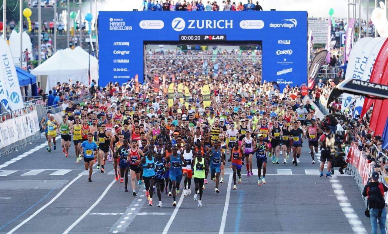 Una imagen de la salida del Zurich Marató de Barcelona 2022. Una imagen de la salida del Zurich Marató de Barcelona 2022.