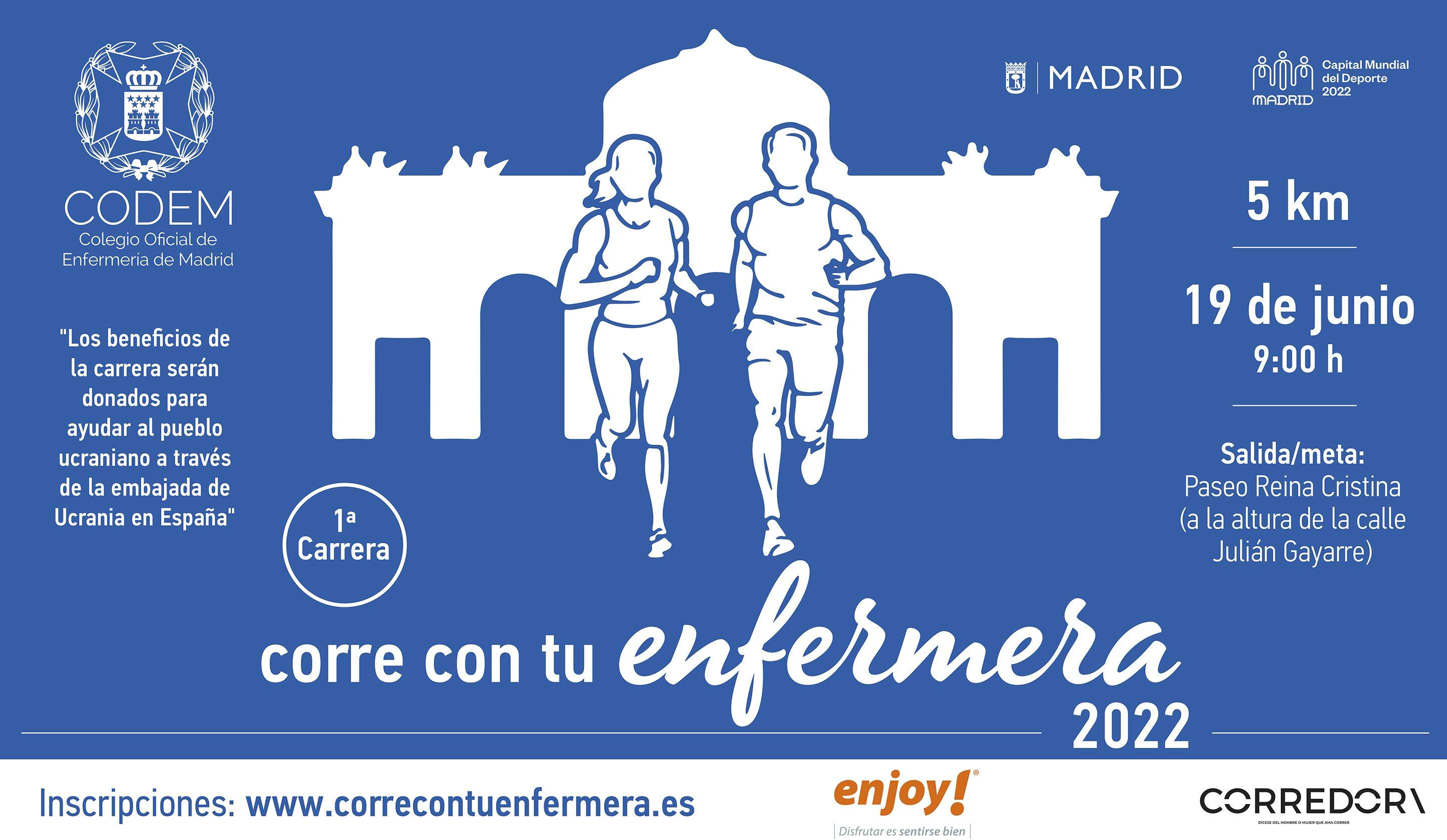 Corre con tu Enfermera el próximo 19 de junio en Madrid.