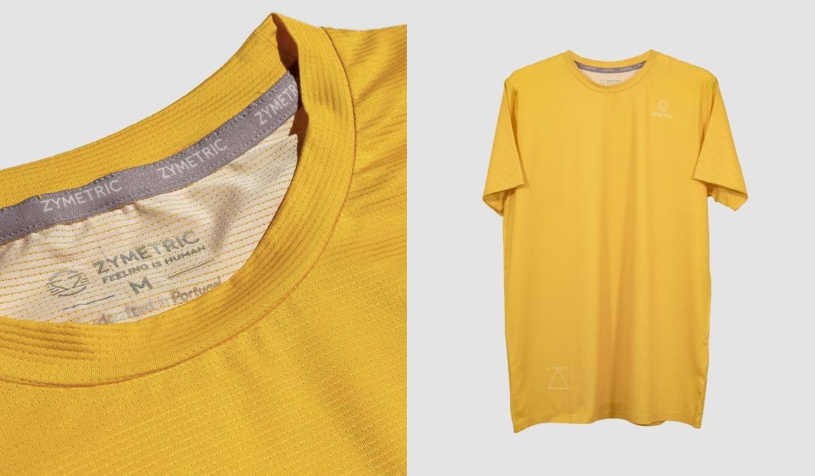 Detalles de la camiseta Dare Amber de Zymetric, un producto de primera categoría. Detalles de la camiseta Dare Amber de Zymetric, un producto de primera categoría.