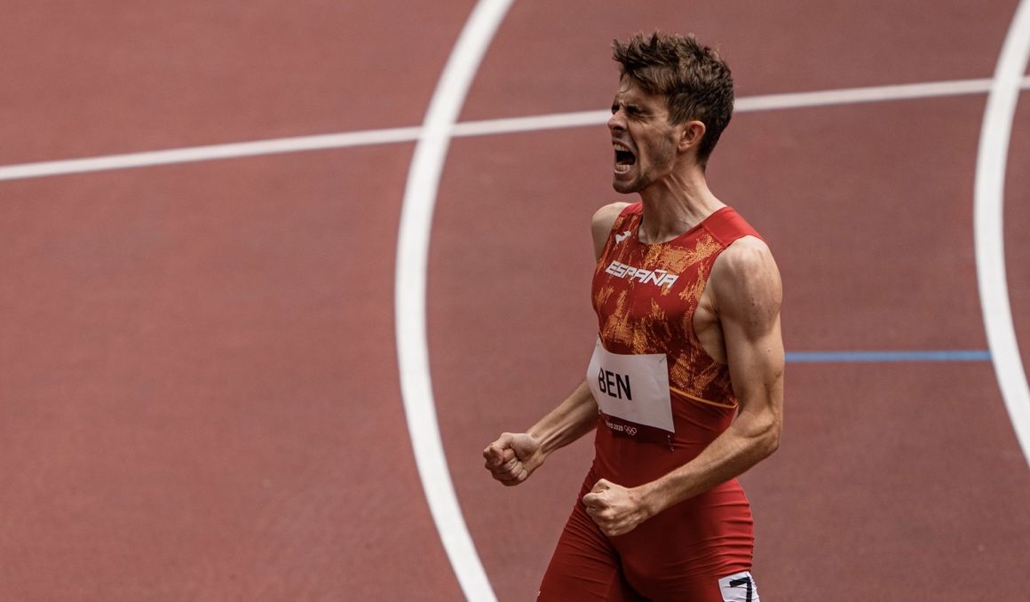 Adrián Ben, finalista en Doha 2019 y Tokio 2021, es uno de los atletas llamados a liderar la actuación española en Budapest. SPORTMEDIA.