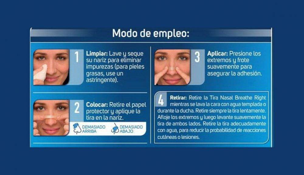 Cómo usar las tiras nasales Breathe Right adecuadamente