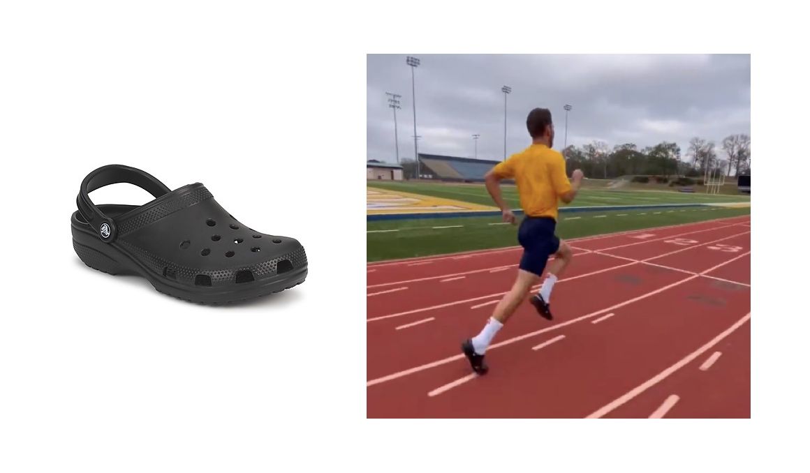 Espectacular récord del mundo de 400 metros con Crocs.