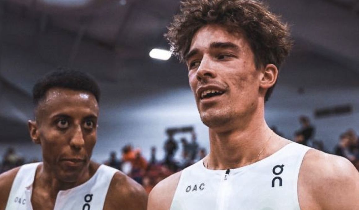 Mario García Romo en una competición previa a los Millrose Games donde ha batido el récord de España de milla. ON Mario García Romo en una competición previa a los Millrose Games donde ha batido el récord de España de milla. ON