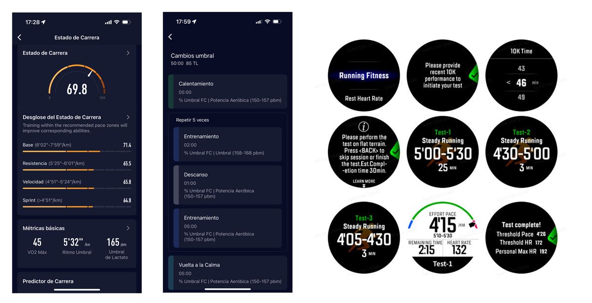 coros app actividades estado de carrera