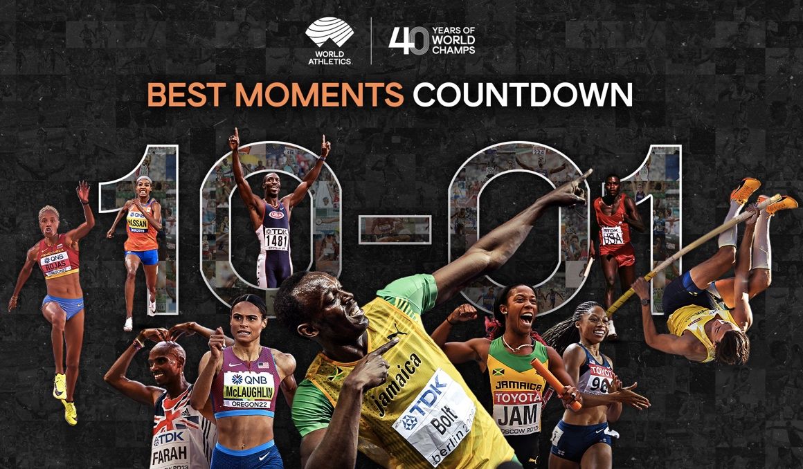 World Athletics repasa los 10 mejores momentos de la historia de los Campeonatos del Mundo.