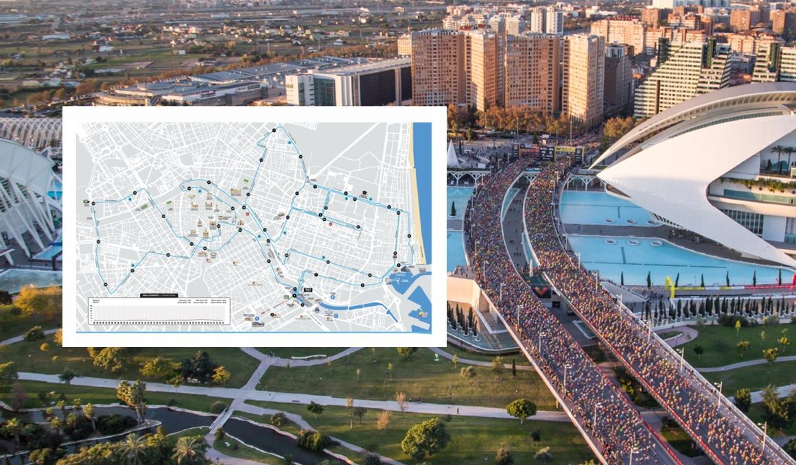 Así es el recorrido del Maratón de Valencia. Así es el recorrido del Maratón de Valencia.