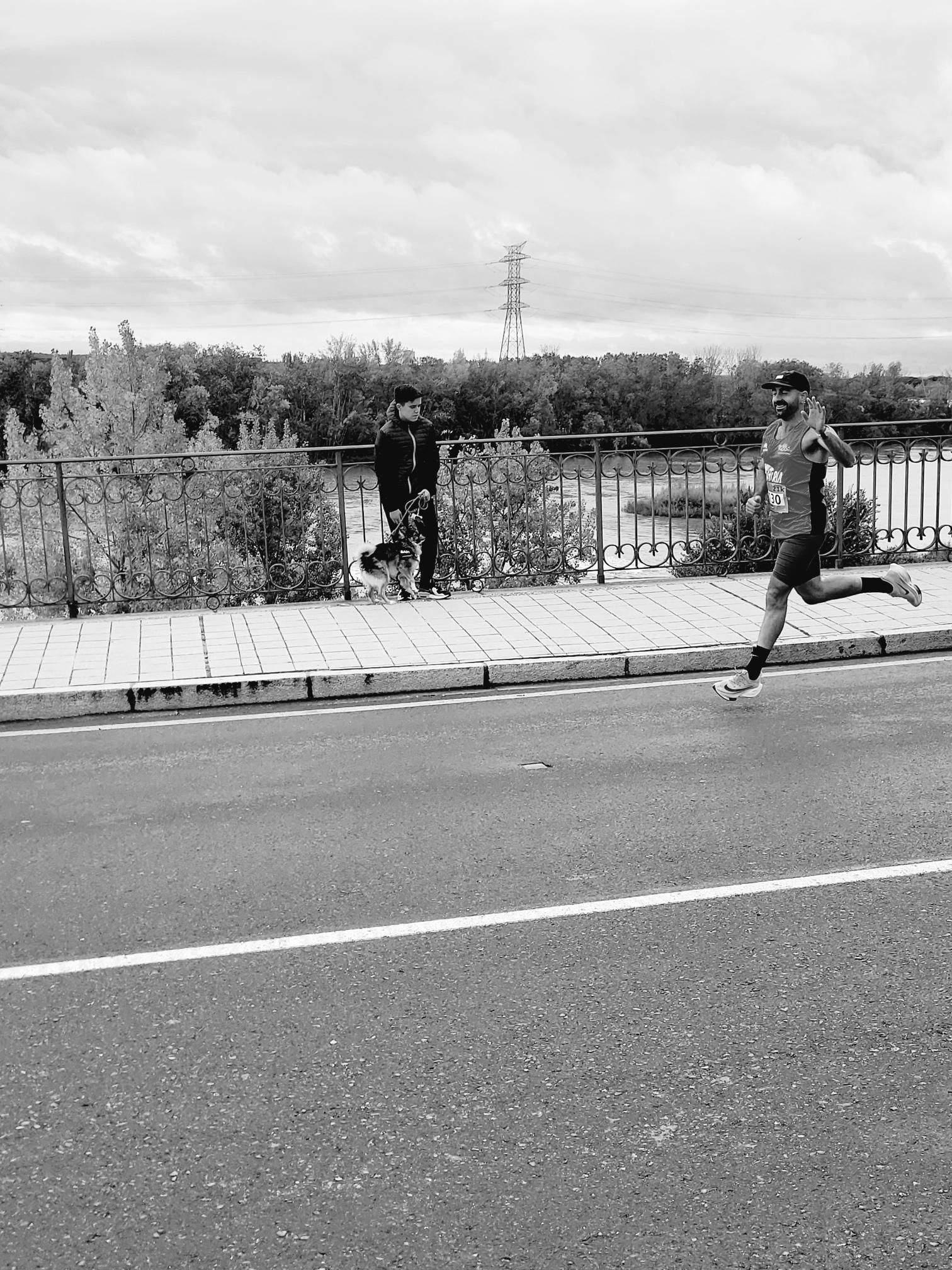 Una imagen del Medio Maratón de Tordesillas donde participé a modo de test.