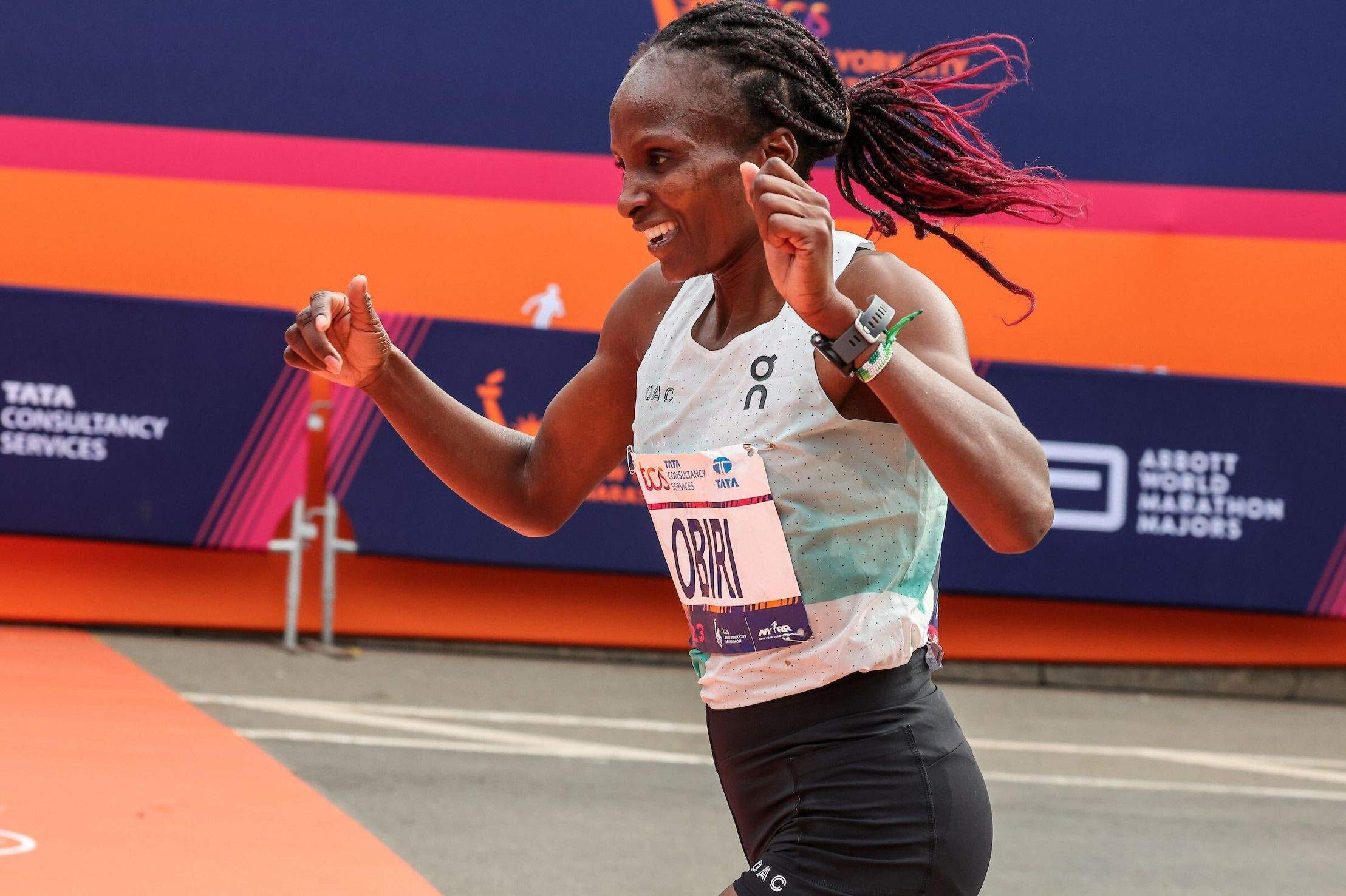 Hellen Obiri ganando en Central Park el Maratón de Nueva York 2023. Hellen Obiri ganando en Central Park el Maratón de Nueva York 2023.