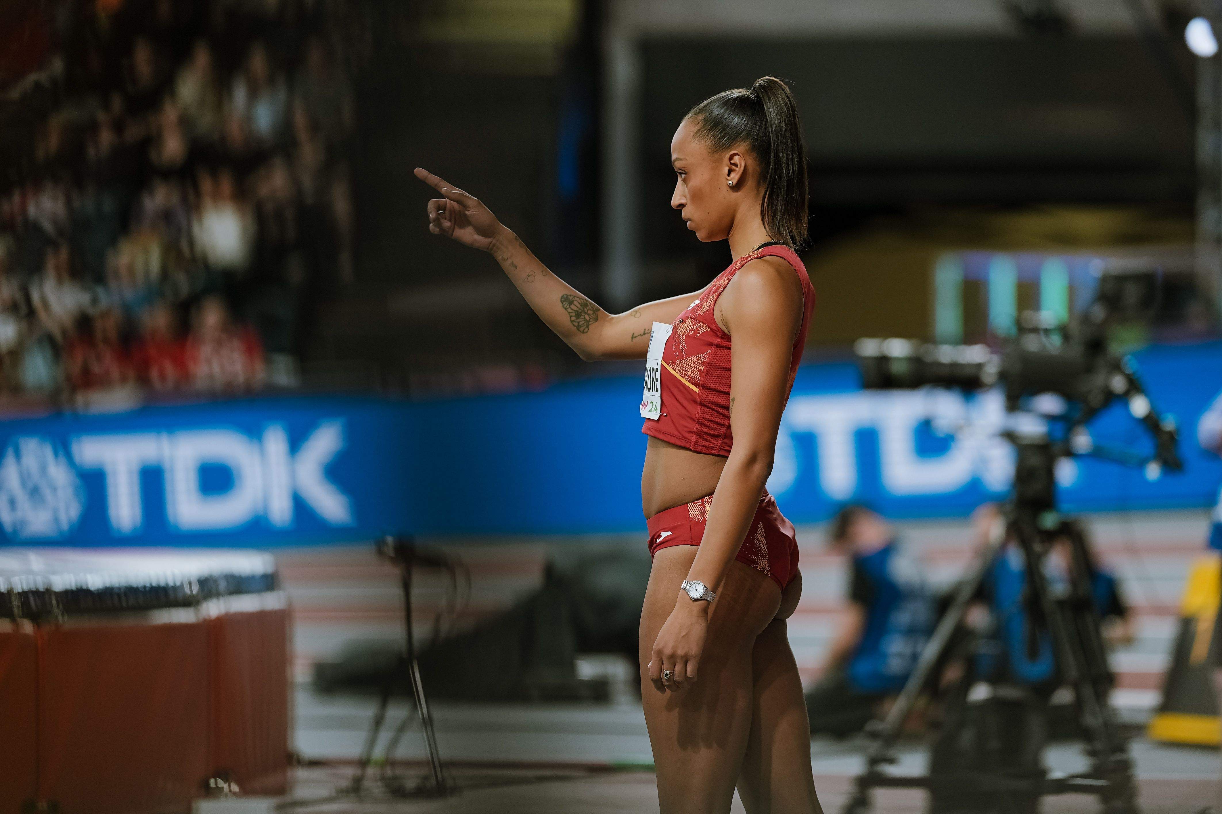 Las mejores fotos de la medalla de bronce de Ana Peleteiro en el Mundial de Glasgow. 113450fg00444