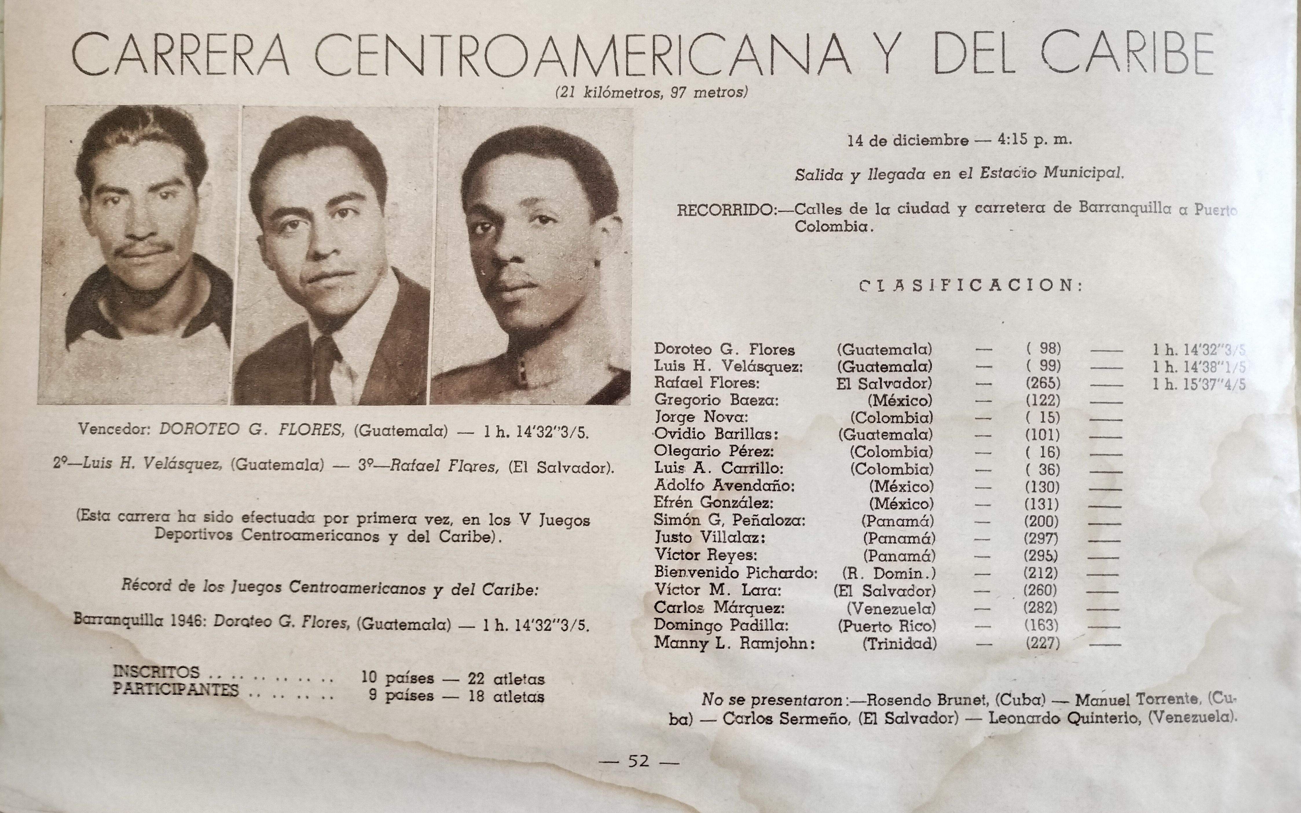 Estos son los resultados del que probablemente fue el primer medio maratón de la historia