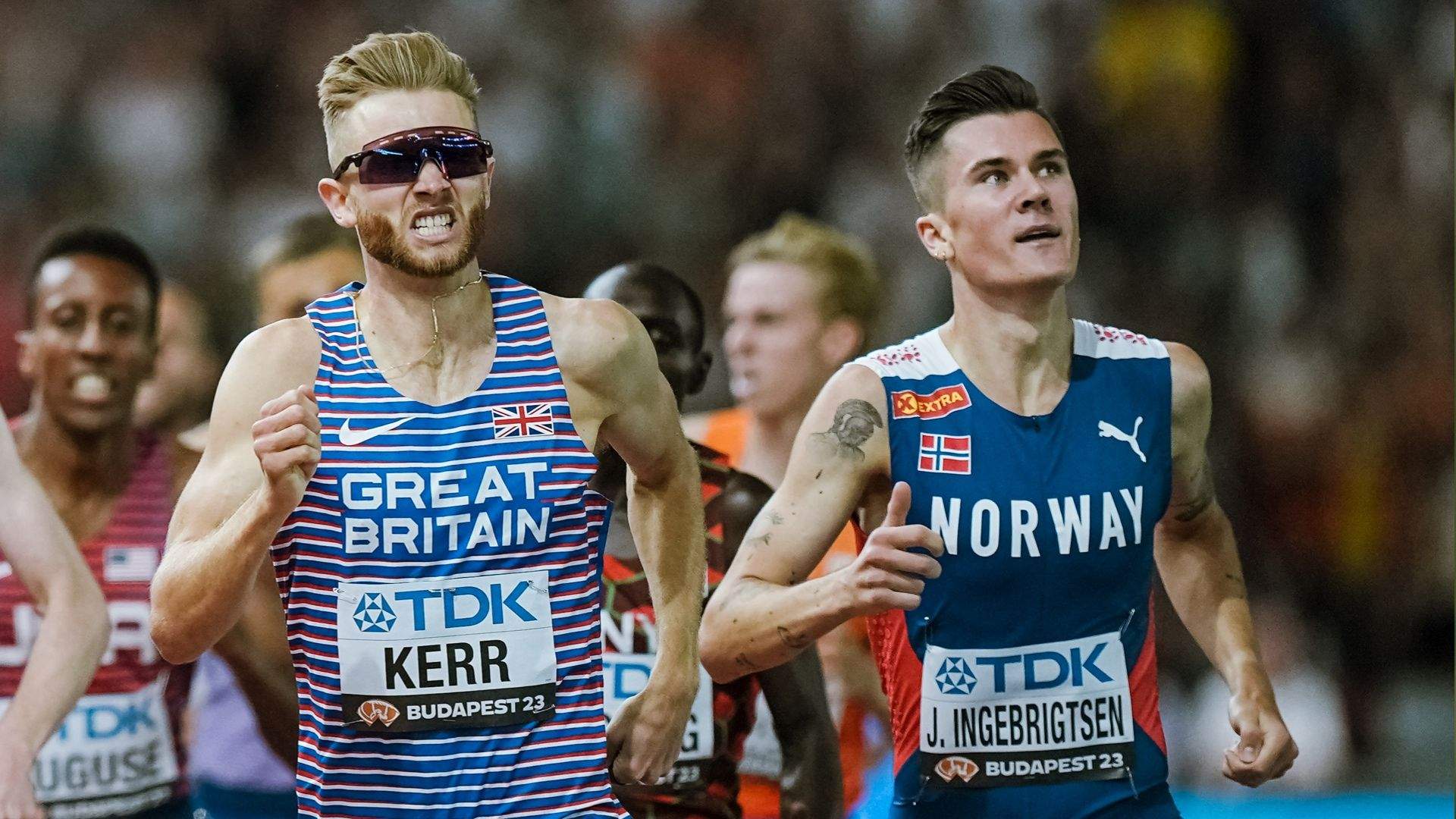 Josh Kerr y Jakob Ingebrigtsen se enfrentarán en el 1500 de Budapest. SPORTMEDIA.
