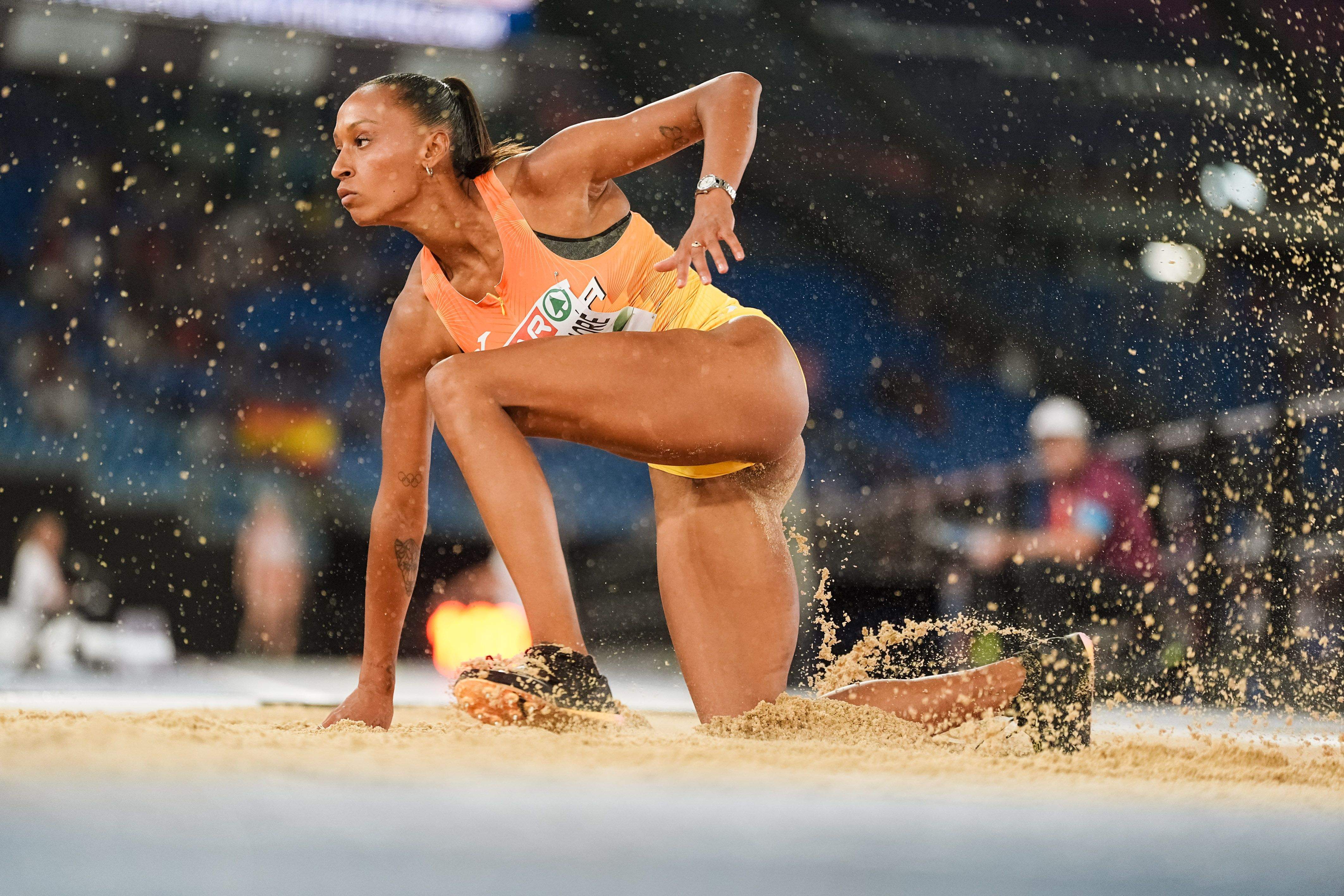Ana Peleteiro durante el concurso de triple salto del Europeo de Roma 2024. SPORTMEDIA. Ana Peleteiro durante el concurso de triple salto del Europeo de Roma 2024. SPORTMEDIA.