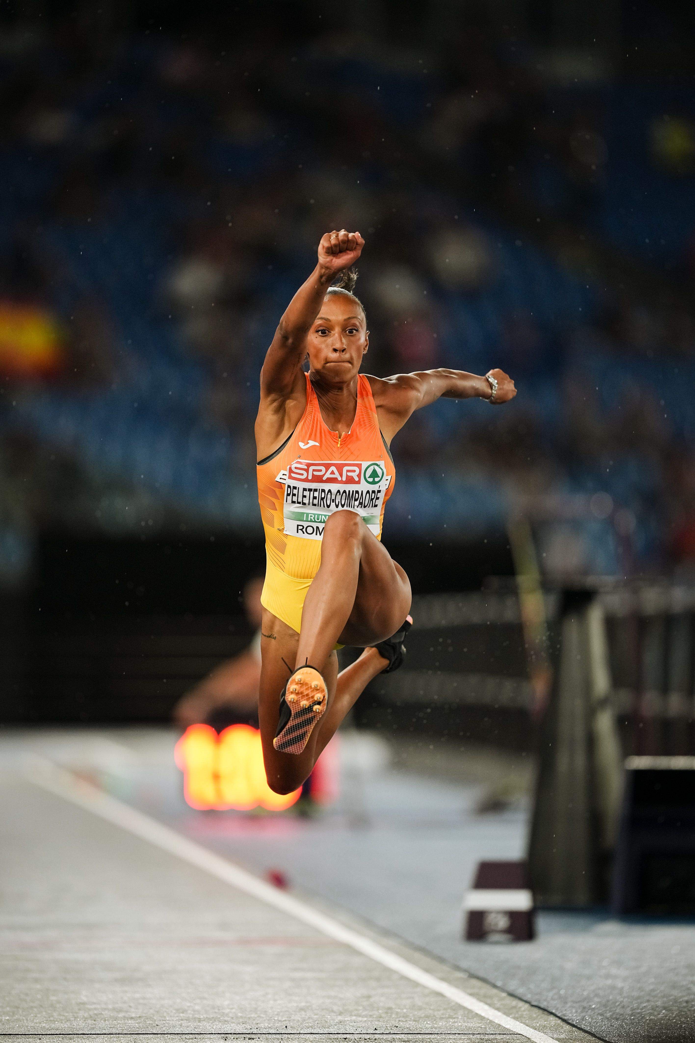 Ana Peleteiro durante el concurso de triple salto del Europeo de Roma. SPORTMEDIA. Ana Peleteiro durante el concurso de triple salto del Europeo de Roma. SPORTMEDIA.