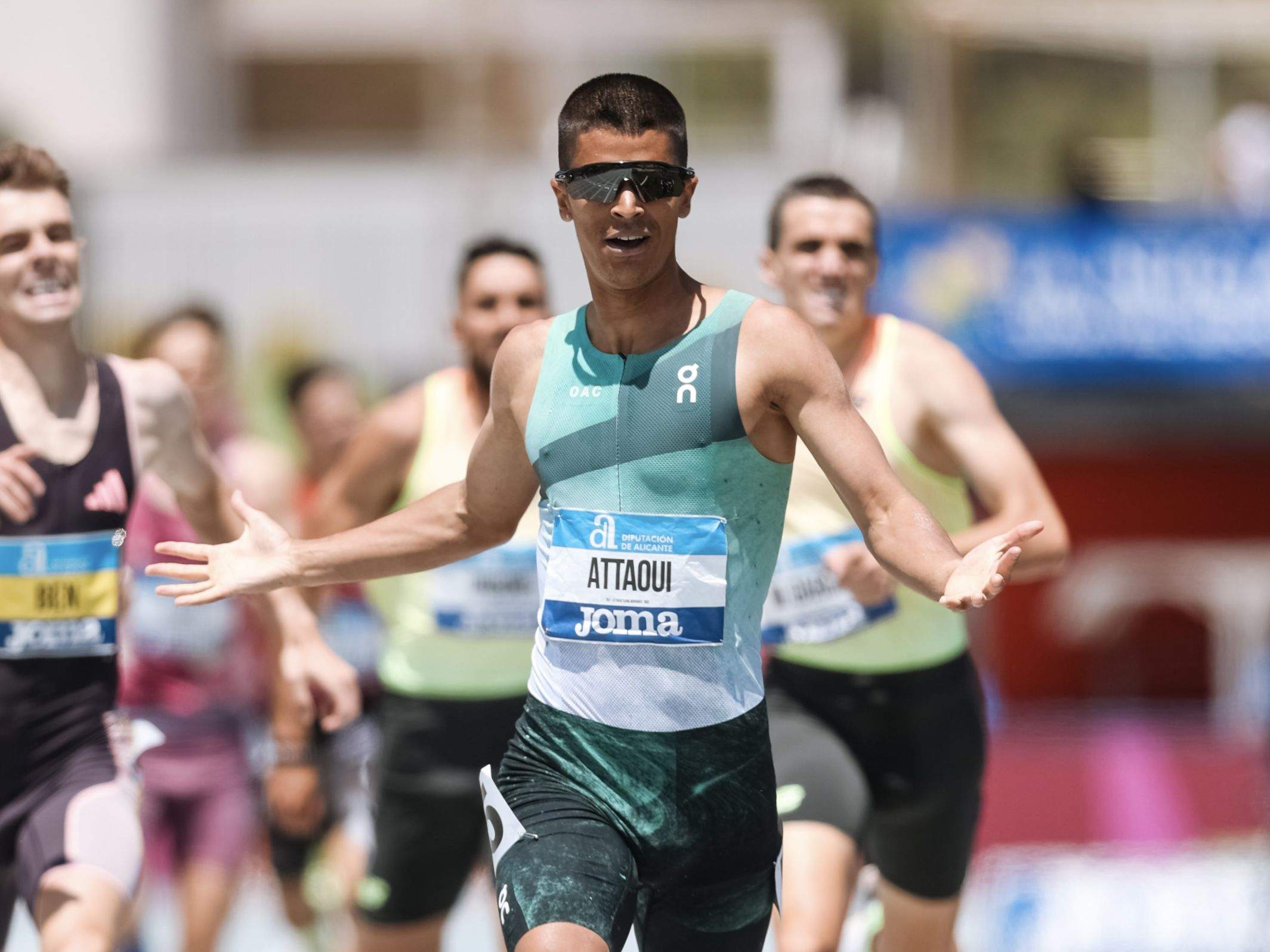Mohamed Attaoui proclamándose campeón de España el 30 de junio en La Nucía. SPORTMEDIA
