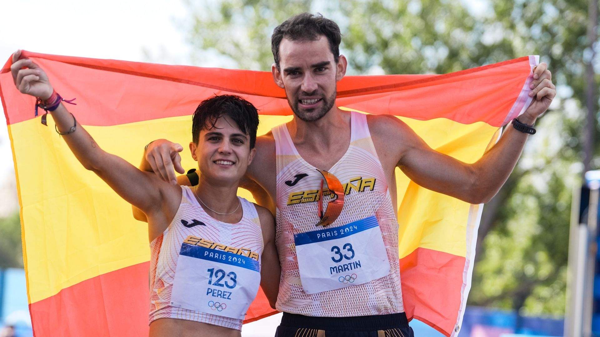 María Pérez y Álvaro Martín se han convertido este miércoles campeones olímpicos del relevo mixto de marcha. SPORTMEDIA. María Pérez y Álvaro Martín se han convertido este miércoles campeones olímpicos del relevo mixto de marcha. SPORTMEDIA.