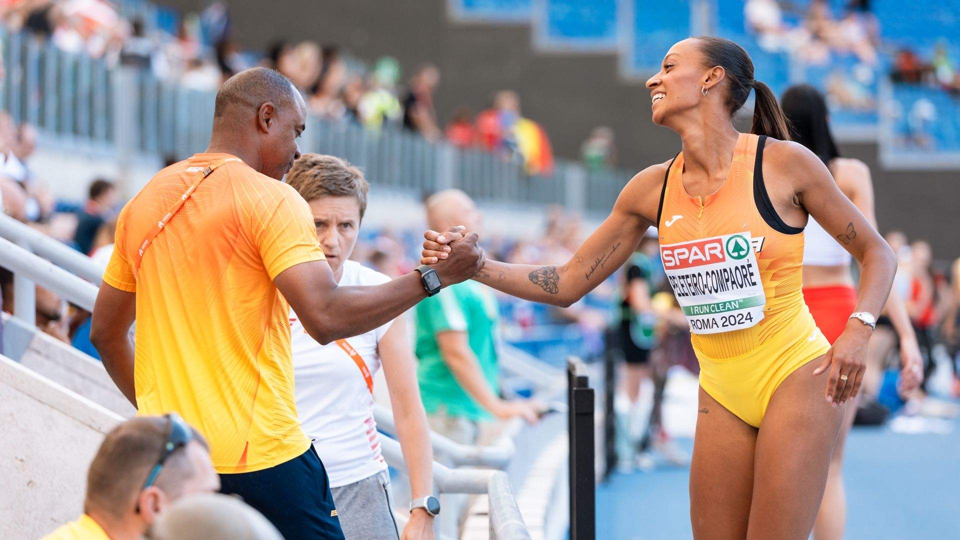 Ana Peleteiro e Iván Pedroso en el Campeonato de Europa de Roma. SPORTMEDIA. Ana Peleteiro e Iván Pedroso en el Campeonato de Europa de Roma. SPORTMEDIA.